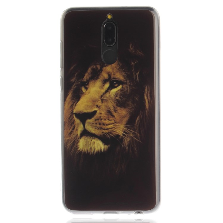 Patterned IMD TPU Protective Cover for Huawei Mate 10 Lite / Maimang 6 / nova 2i / Honor 9i (India) - Brown Lion-2