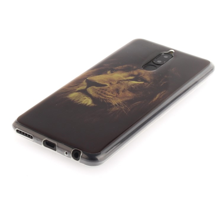 Patterned IMD TPU Protective Cover for Huawei Mate 10 Lite / Maimang 6 / nova 2i / Honor 9i (India) - Brown Lion-3