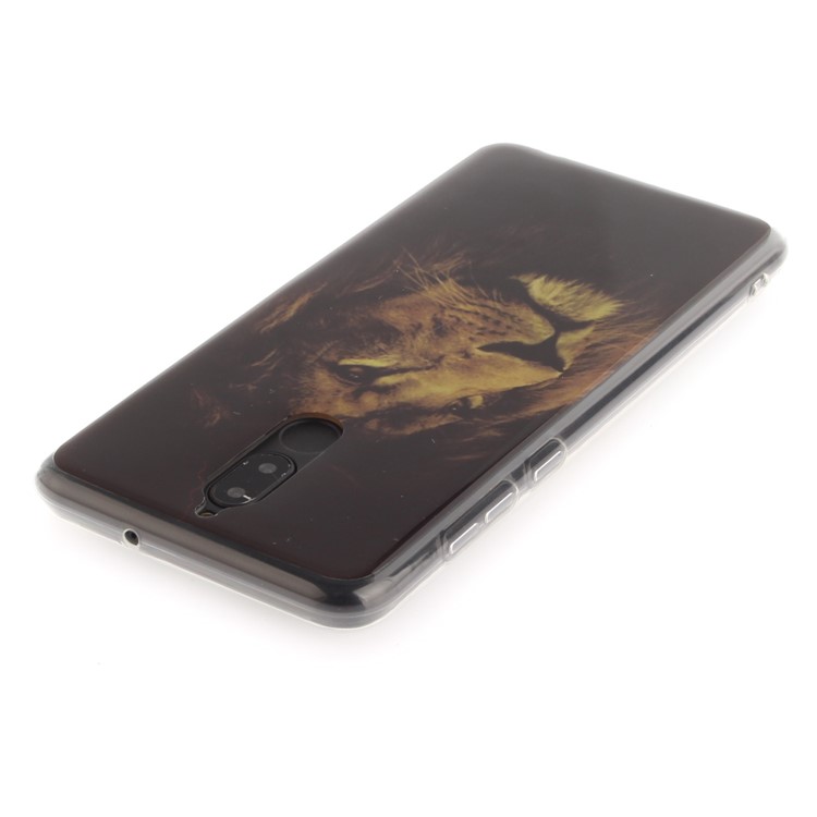 Patterned IMD TPU Protective Cover for Huawei Mate 10 Lite / Maimang 6 / nova 2i / Honor 9i (India) - Brown Lion-4