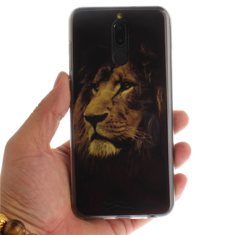 Patterned IMD TPU Protective Cover for Huawei Mate 10 Lite / Maimang 6 / nova 2i / Honor 9i (India) - Brown Lion-5