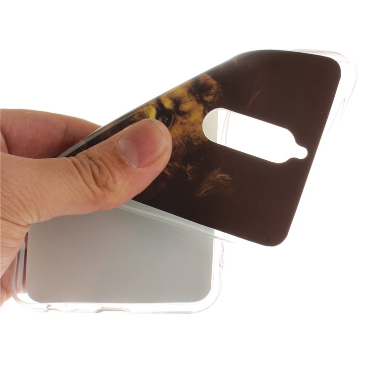 Patterned IMD TPU Protective Cover for Huawei Mate 10 Lite / Maimang 6 / nova 2i / Honor 9i (India) - Brown Lion-6
