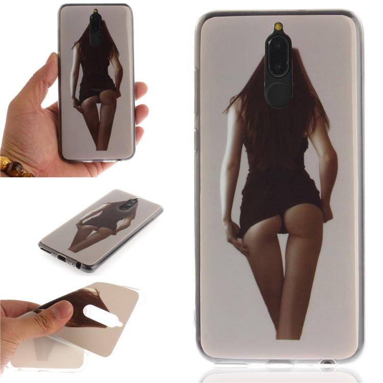 Patterned IMD TPU Back Case for Huawei Mate 10 Lite / Maimang 6 / nova 2i / Honor 9i (India) - Hot Girl-1