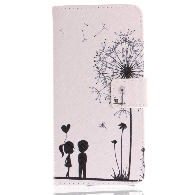 Patterned PU Leather Wallet Stand Protective Mobile Phone Shell for Huawei Mate 10 Lite / nova 2i / Maimang 6 / Honor 9i (India) - Dandelion-2