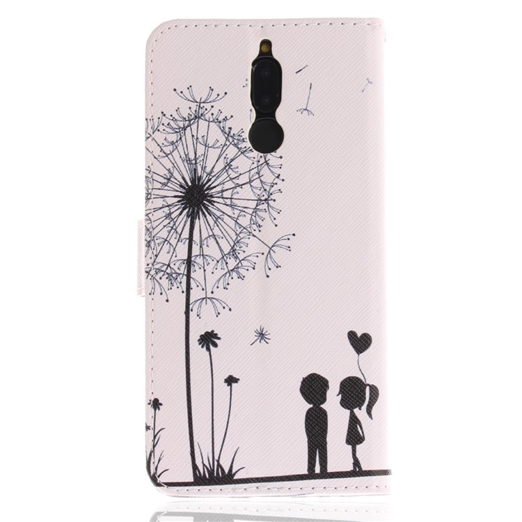 Patterned PU Leather Wallet Stand Protective Mobile Phone Shell for Huawei Mate 10 Lite / nova 2i / Maimang 6 / Honor 9i (India) - Dandelion-3