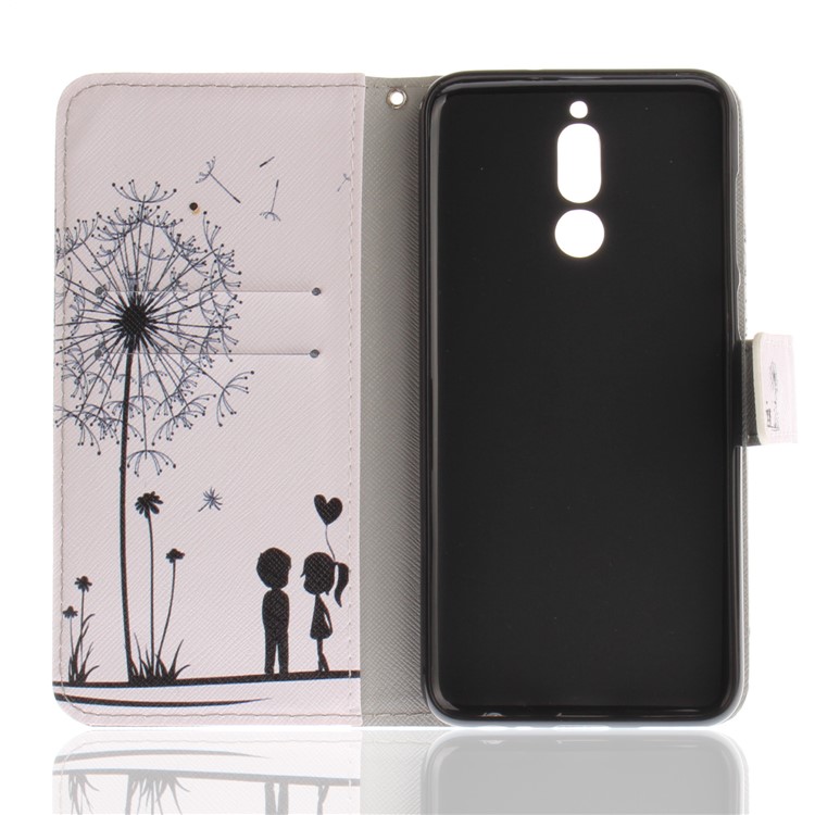 Patterned PU Leather Wallet Stand Protective Mobile Phone Shell for Huawei Mate 10 Lite / nova 2i / Maimang 6 / Honor 9i (India) - Dandelion-9