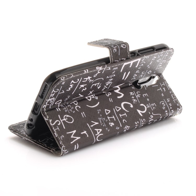 Patterned PU Leather Wallet Stand Protective Mobile Phone Cover for Huawei Mate 10 Lite / nova 2i / Maimang 6 / Honor 9i (India) - Formula-7