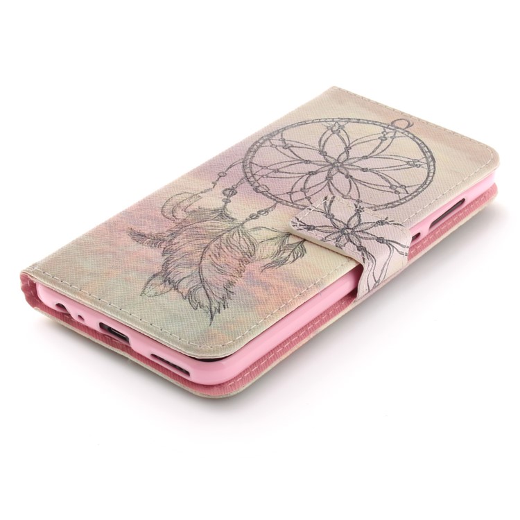 Patterned PU Leather Wallet Stand Protective Cell Phone Shell for Huawei Mate 10 Lite / nova 2i / Maimang 6 / Honor 9i (India) - Dream Catcher in Sky-4