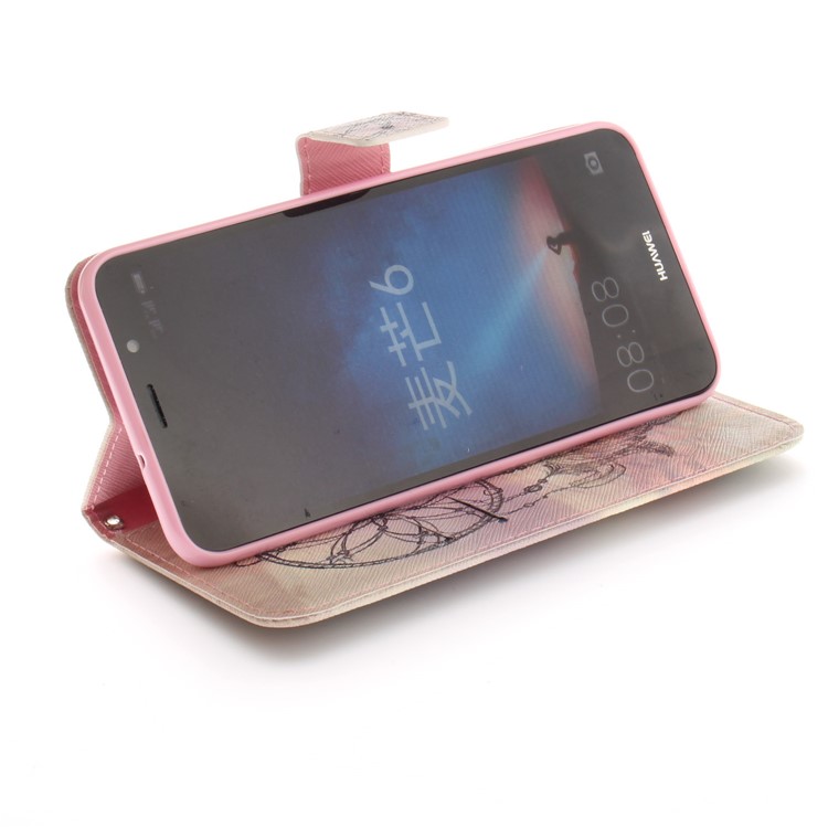 Patterned PU Leather Wallet Stand Protective Cell Phone Shell for Huawei Mate 10 Lite / nova 2i / Maimang 6 / Honor 9i (India) - Dream Catcher in Sky-6
