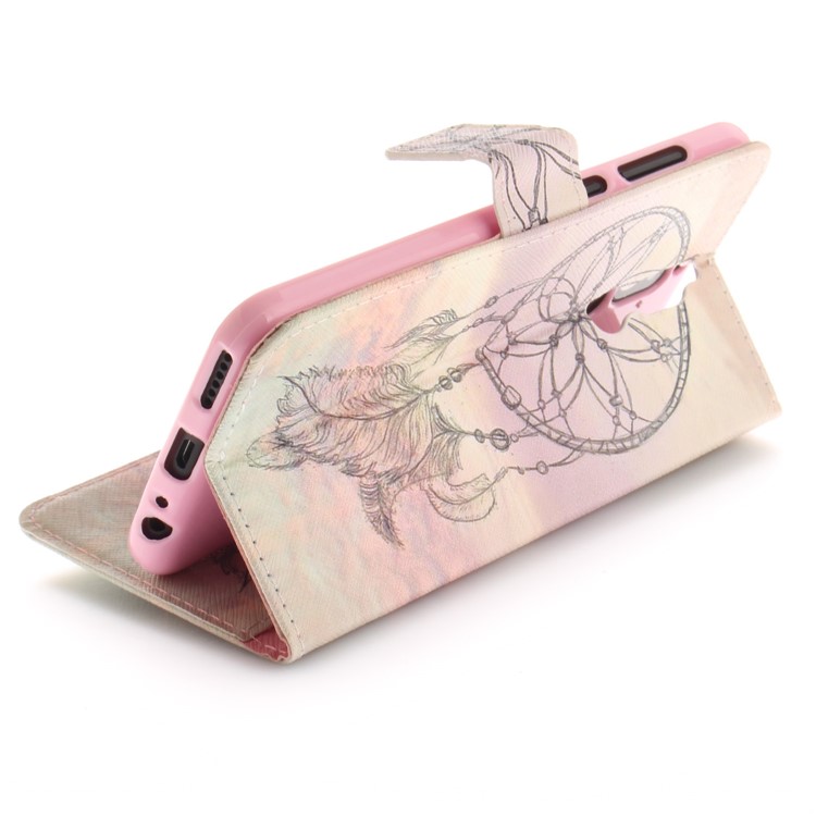 Patterned PU Leather Wallet Stand Protective Cell Phone Shell for Huawei Mate 10 Lite / nova 2i / Maimang 6 / Honor 9i (India) - Dream Catcher in Sky-7