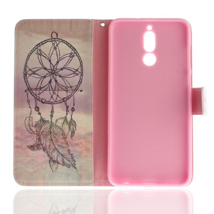 Patterned PU Leather Wallet Stand Protective Cell Phone Shell for Huawei Mate 10 Lite / nova 2i / Maimang 6 / Honor 9i (India) - Dream Catcher in Sky-9