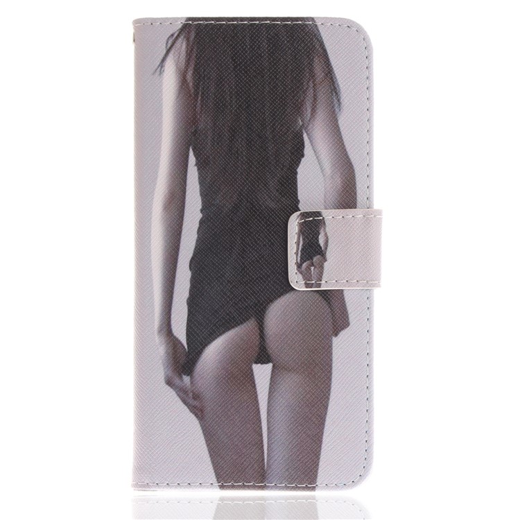 Patterned PU Leather Wallet Stand Protective Phone Shell for Huawei Mate 10 Lite / nova 2i / Maimang 6 / Honor 9i (India) - Hot Girl-2