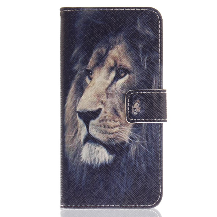Patterned PU Leather Wallet Stand Protective Shell for Huawei Mate 10 Lite / nova 2i / Maimang 6 / Honor 9i (India) - Desperate Lion-2