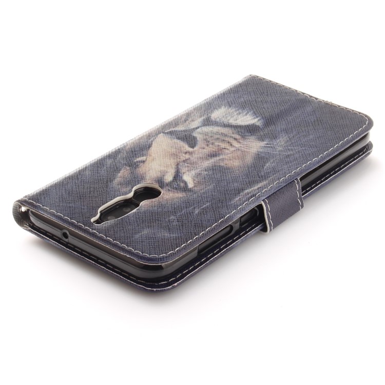 Patterned PU Leather Wallet Stand Protective Shell for Huawei Mate 10 Lite / nova 2i / Maimang 6 / Honor 9i (India) - Desperate Lion-5