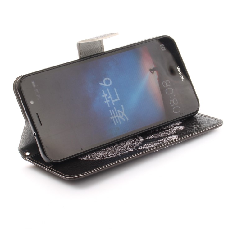 Funda Protectora Del Soporte De La Cartera De Cuero De La PU Para Huawei Mate 10 Lite / nova 2i / Maimang 6 / Honor 9i (india) - Atrapasueños-6