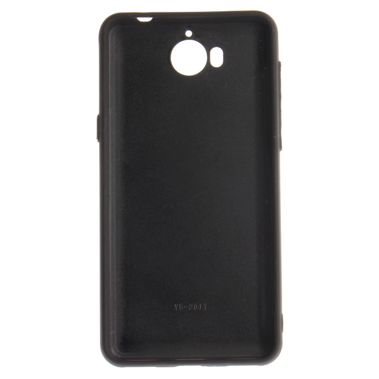 PU Leather Coated TPU Card Holder Case with Kickstand for Huawei Y6 (2017)/Y5 (2017) - Black-8