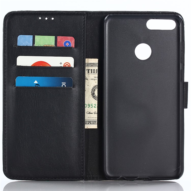 Crazy Horse Retro Leather Wallet Stand Case for Huawei Honor 7X - Coffee-7
