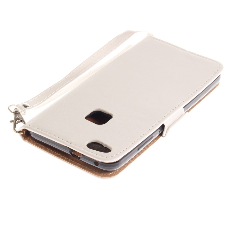 Butterfly Pattern Leather Wallet Stand Case for Huawei P10 Lite - White-7