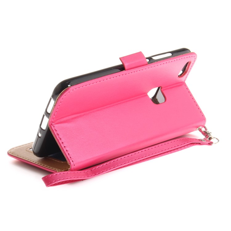 Butterfly Pattern Leather Wallet Stand Cover for Huawei P10 Lite - Rose-9