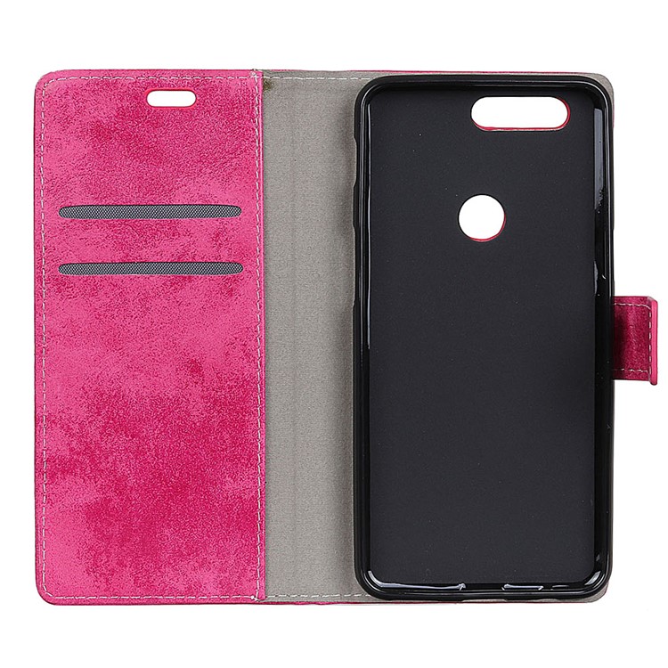 Vintage Style Wallet PU Leather Stand Protective Cover for Huawei P Smart / Enjoy 7S - Rose-5