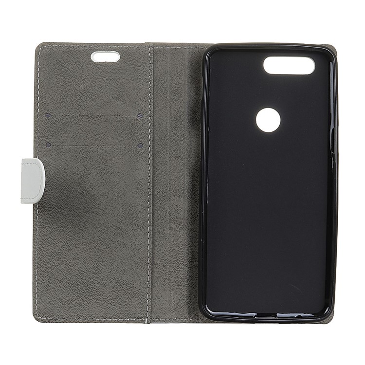 Wallet Leather Stand Cover for Huawei P Smart / Enjoy 7S - White-3