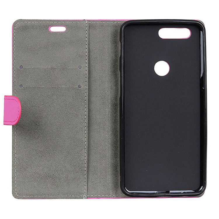 Wallet Leather Cover with Stand for Huawei P Smart / Enjoy 7S - Rose-3