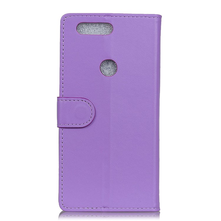 Leather Stand Cover with Card Slots for Huawei P Smart / Enjoy 7S - Purple-2