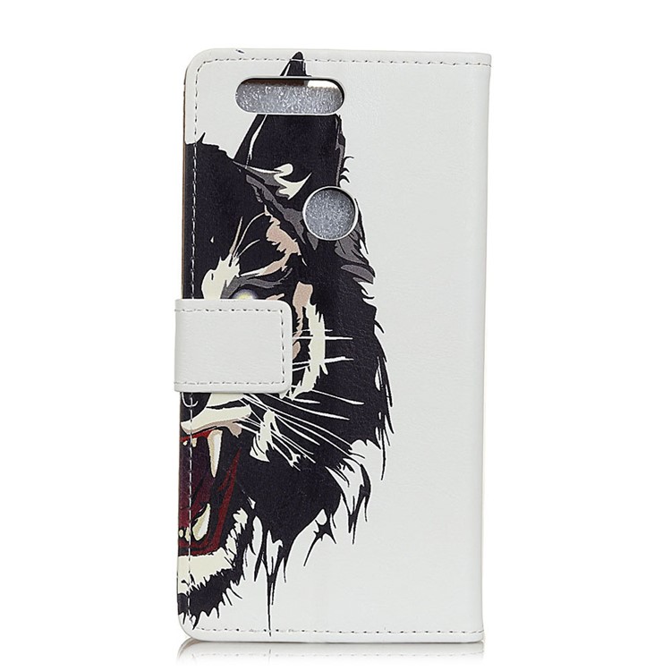 Pattern Printing Wallet Leather Stand Cover for Huawei P Smart / Enjoy 7S - Tiger Pattern-2