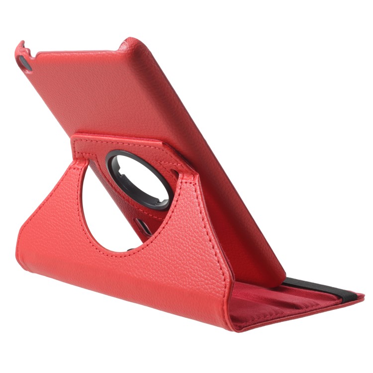 For Huawei MediaPad T3 7.0 Litchi Grain 360 Degree Rotary Stand Leather Tablet Case - Red-6