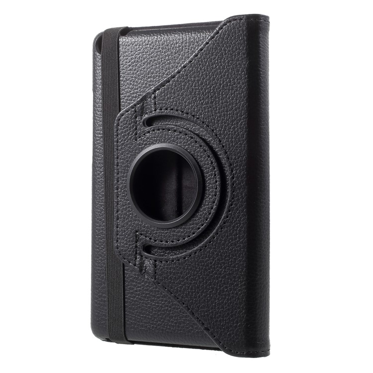 Litchi Grain 360 Degree Rotary Leather Stand Case for Huawei MediaPad T3 7.0 - Black-1