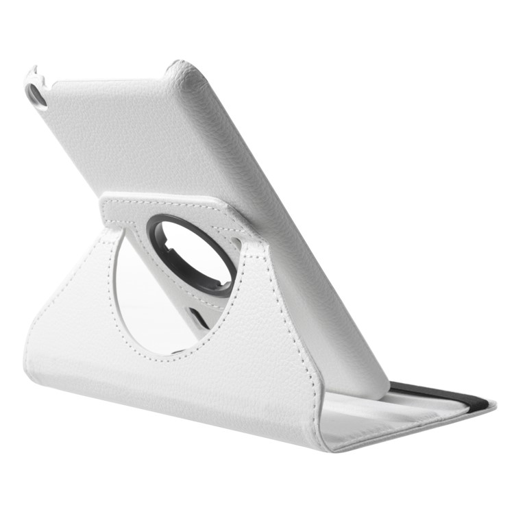For Huawei MediaPad T3 7.0 Litchi Grain 360 Degree Rotary Stand Leather Cover - White-5