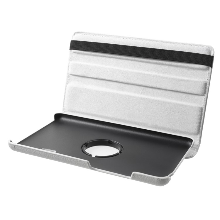 For Huawei MediaPad T3 7.0 Litchi Grain 360 Degree Rotary Stand Leather Cover - White-6