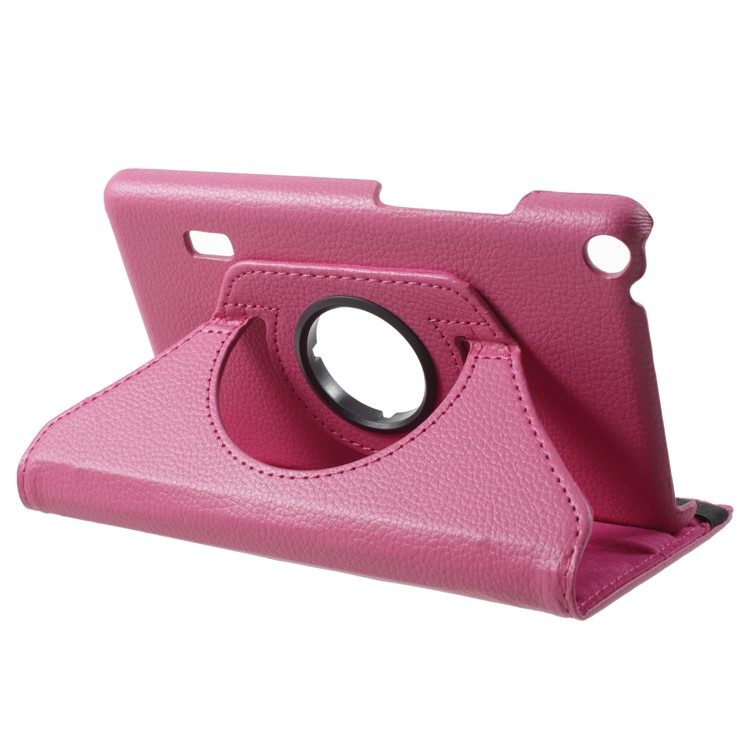 Litchi Grain 360 Degree Rotary Stand Leather Tablet Cover for Huawei MediaPad T3 7.0 - Rose-4