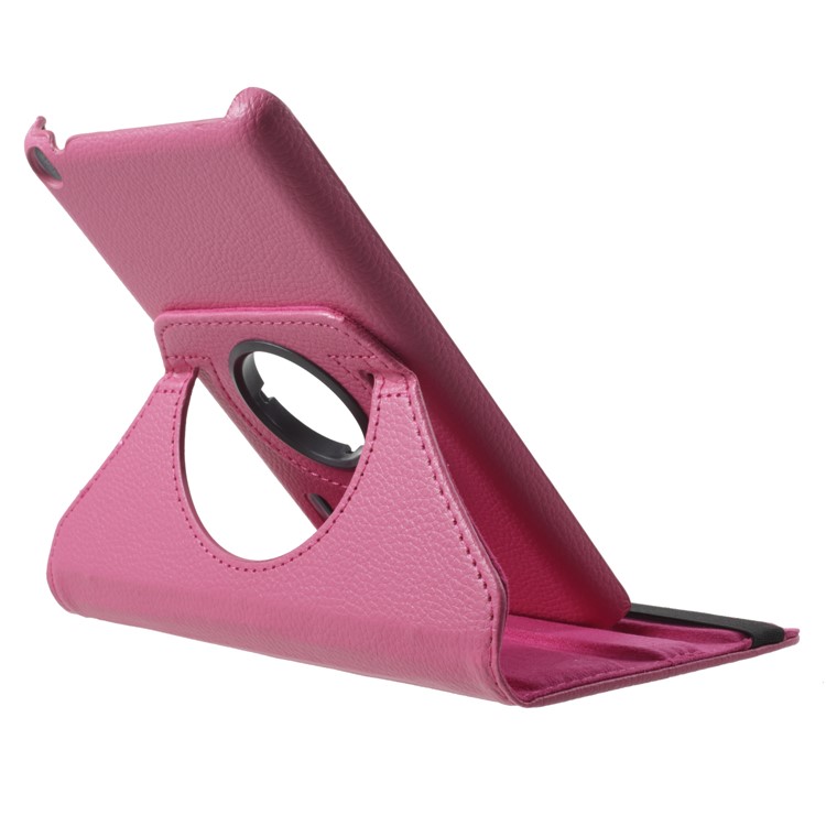 Litchi Grain 360 Degree Rotary Stand Leather Tablet Cover for Huawei MediaPad T3 7.0 - Rose-5