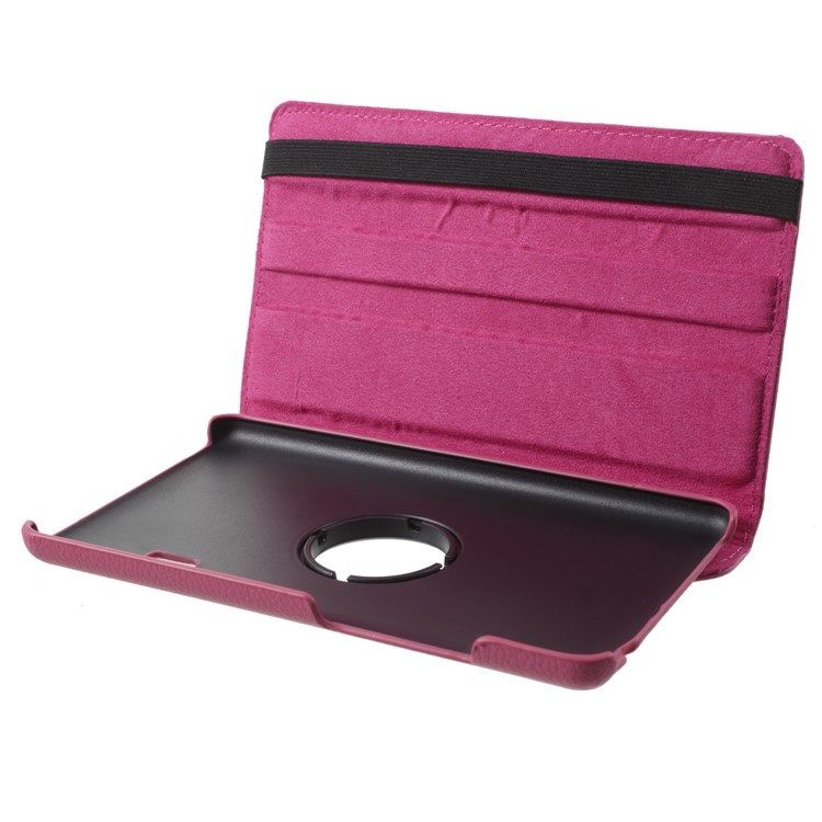 Litchi Grain 360 Degree Rotary Stand Leather Tablet Cover for Huawei MediaPad T3 7.0 - Rose-7