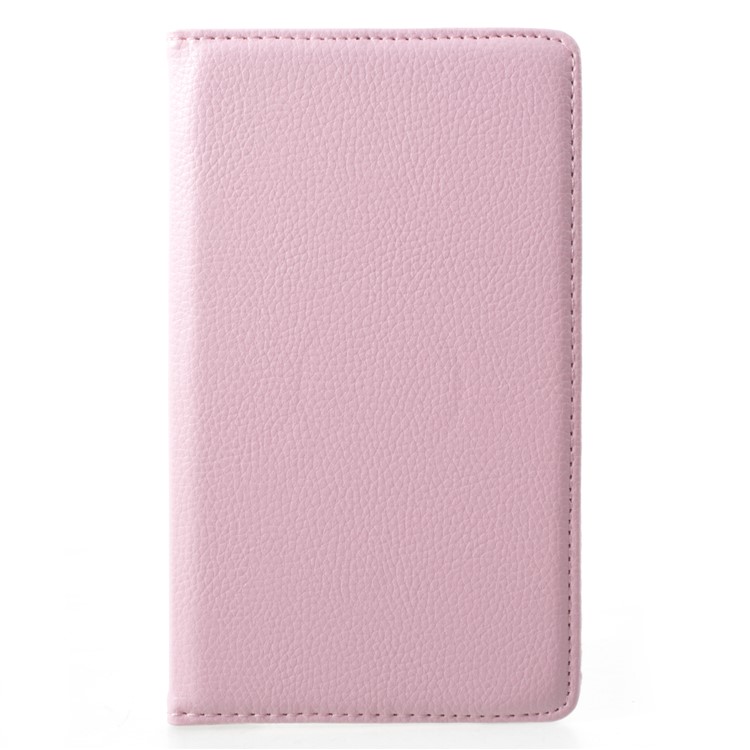 For Huawei MediaPad T3 7.0 Litchi Grain 360 Degree Rotary Leather Stand Cover - Pink-2