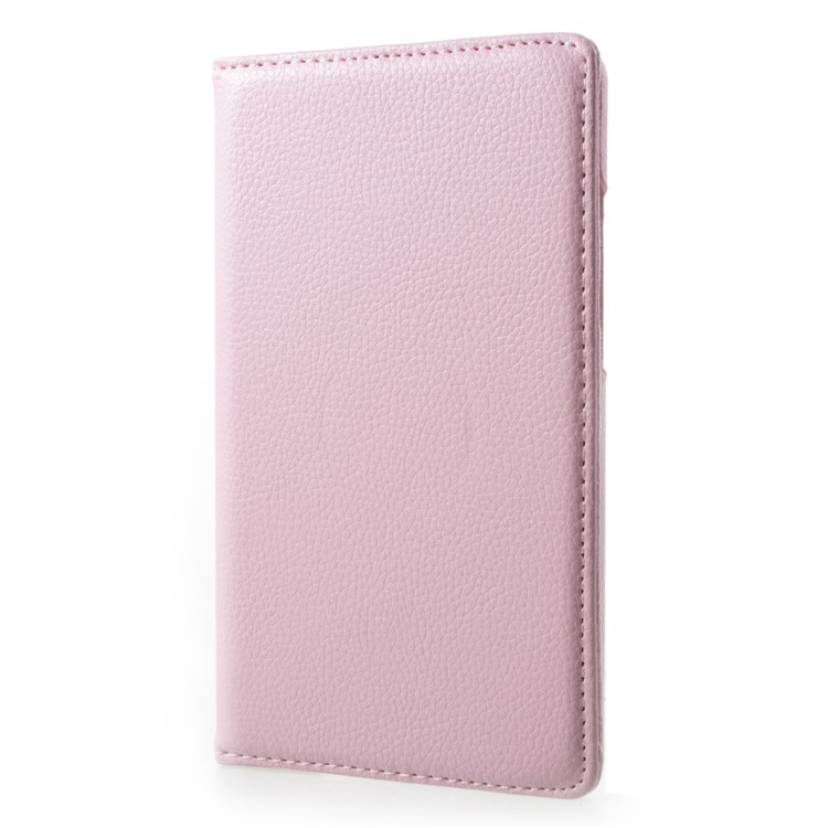 For Huawei MediaPad T3 7.0 Litchi Grain 360 Degree Rotary Leather Stand Cover - Pink-3