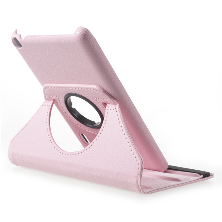 For Huawei MediaPad T3 7.0 Litchi Grain 360 Degree Rotary Leather Stand Cover - Pink-5