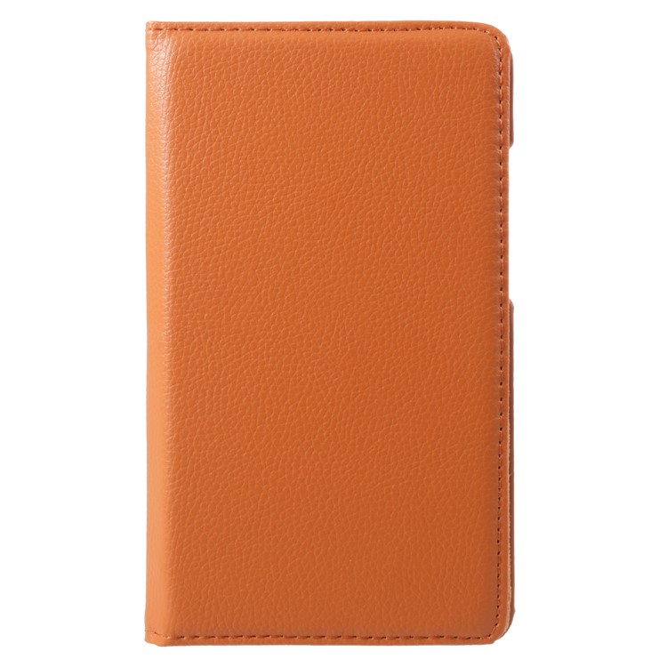 For Huawei MediaPad T3 7.0 Litchi Grain 360 Degree Rotary Stand Leather Flip Cover - Orange-2