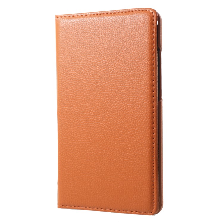 For Huawei MediaPad T3 7.0 Litchi Grain 360 Degree Rotary Stand Leather Flip Cover - Orange-3
