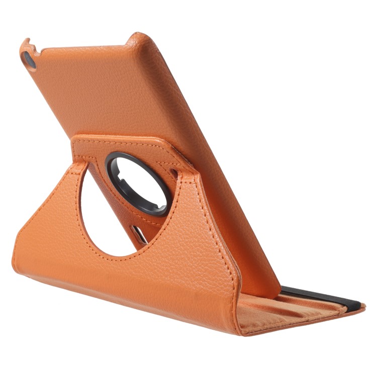 For Huawei MediaPad T3 7.0 Litchi Grain 360 Degree Rotary Stand Leather Flip Cover - Orange-5