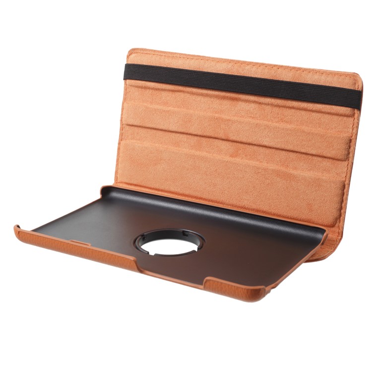 For Huawei MediaPad T3 7.0 Litchi Grain 360 Degree Rotary Stand Leather Flip Cover - Orange-6