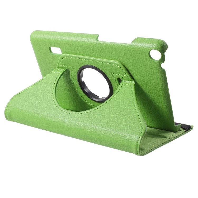 For Huawei MediaPad T3 7.0 Litchi Grain 360 Degree Rotary Stand Leather Protective Case - Green-4