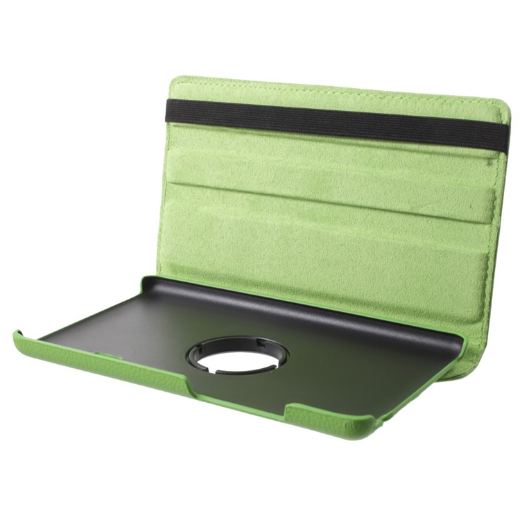 For Huawei MediaPad T3 7.0 Litchi Grain 360 Degree Rotary Stand Leather Protective Case - Green-6