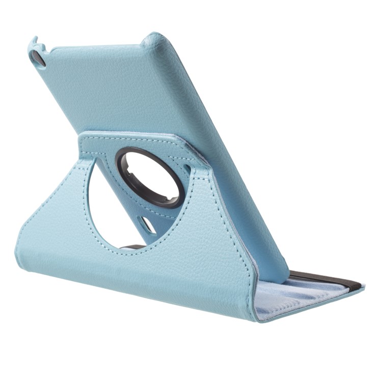 For Huawei MediaPad T3 7.0 Litchi Grain 360 Degree Rotary Stand Leather Shell - Baby Blue-5