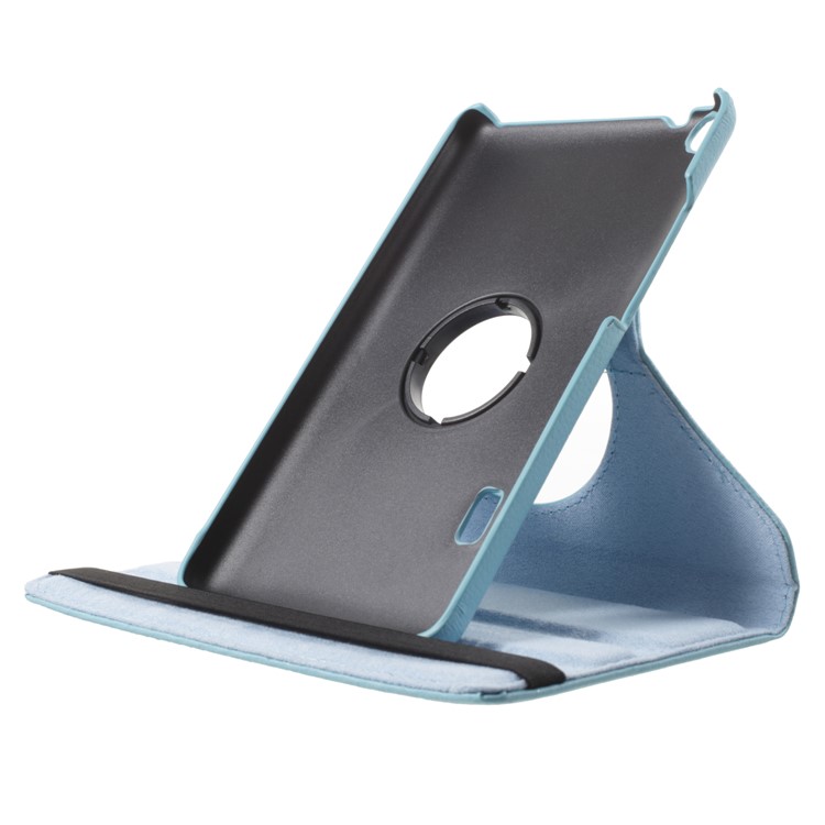 For Huawei MediaPad T3 7.0 Litchi Grain 360 Degree Rotary Stand Leather Shell - Baby Blue-6