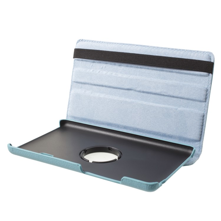 For Huawei MediaPad T3 7.0 Litchi Grain 360 Degree Rotary Stand Leather Shell - Baby Blue-7
