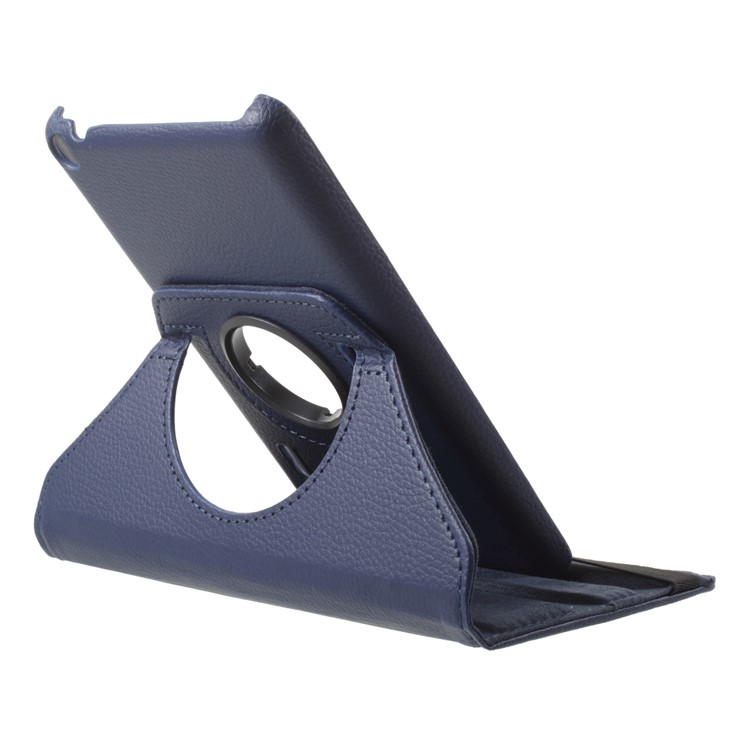 Litchi Grain 360 Degree Rotary Leather Stand Shell for Huawei MediaPad T3 7.0 - Dark Blue-5
