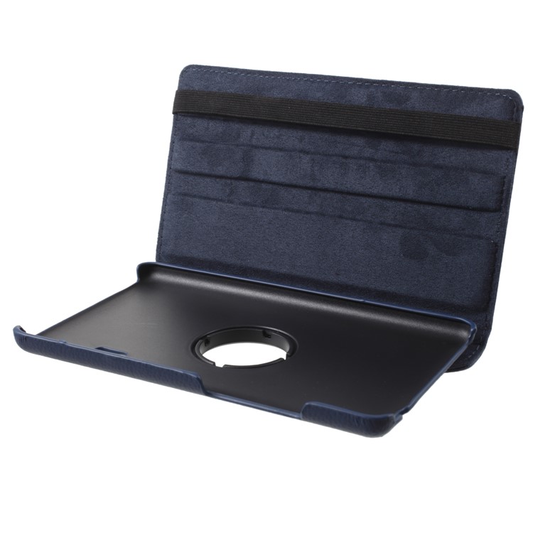 Litchi Grain 360 Degree Rotary Leather Stand Shell for Huawei MediaPad T3 7.0 - Dark Blue-6