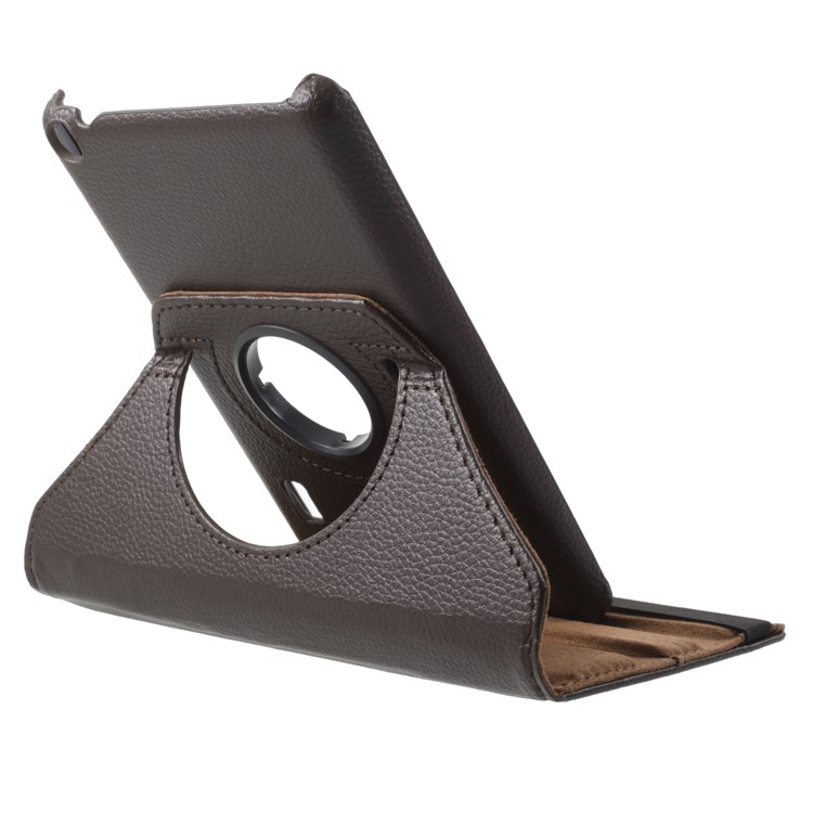 Para Huawei Mediapad T3 7.0 Litchi Grano 360 Grados Soporte Rotatorio De Cuero Caso - Marrón-5