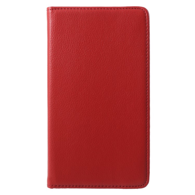 Litchi Grain 360 Degrés Étui En Cuir Rotatif Pour Huawei Mediapad T1 7.0 / Tablette D'honneur T1 (t1-701u) - Rouge-2